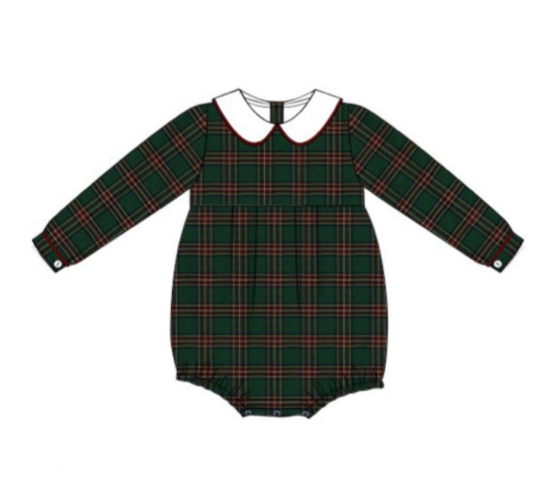Green plaid boy bubble
