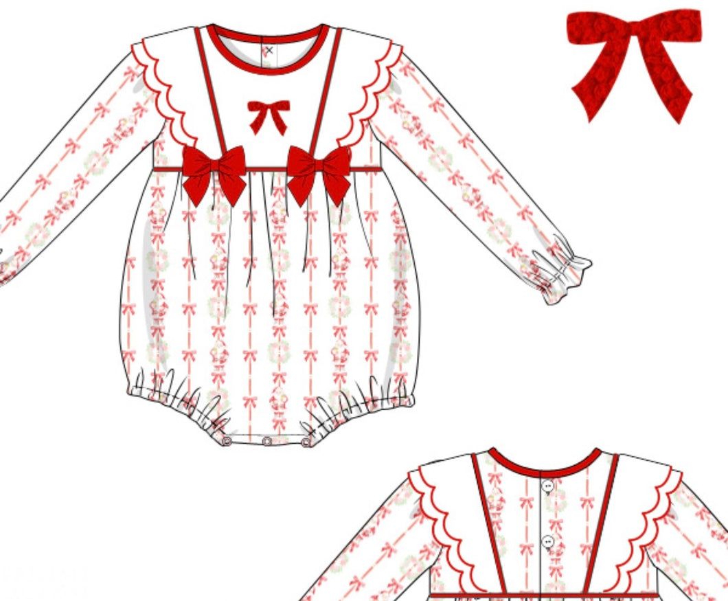 Christmas wreath and bow collection bubble