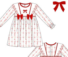 Load image into Gallery viewer, Christmas wreath and bow collection dress
