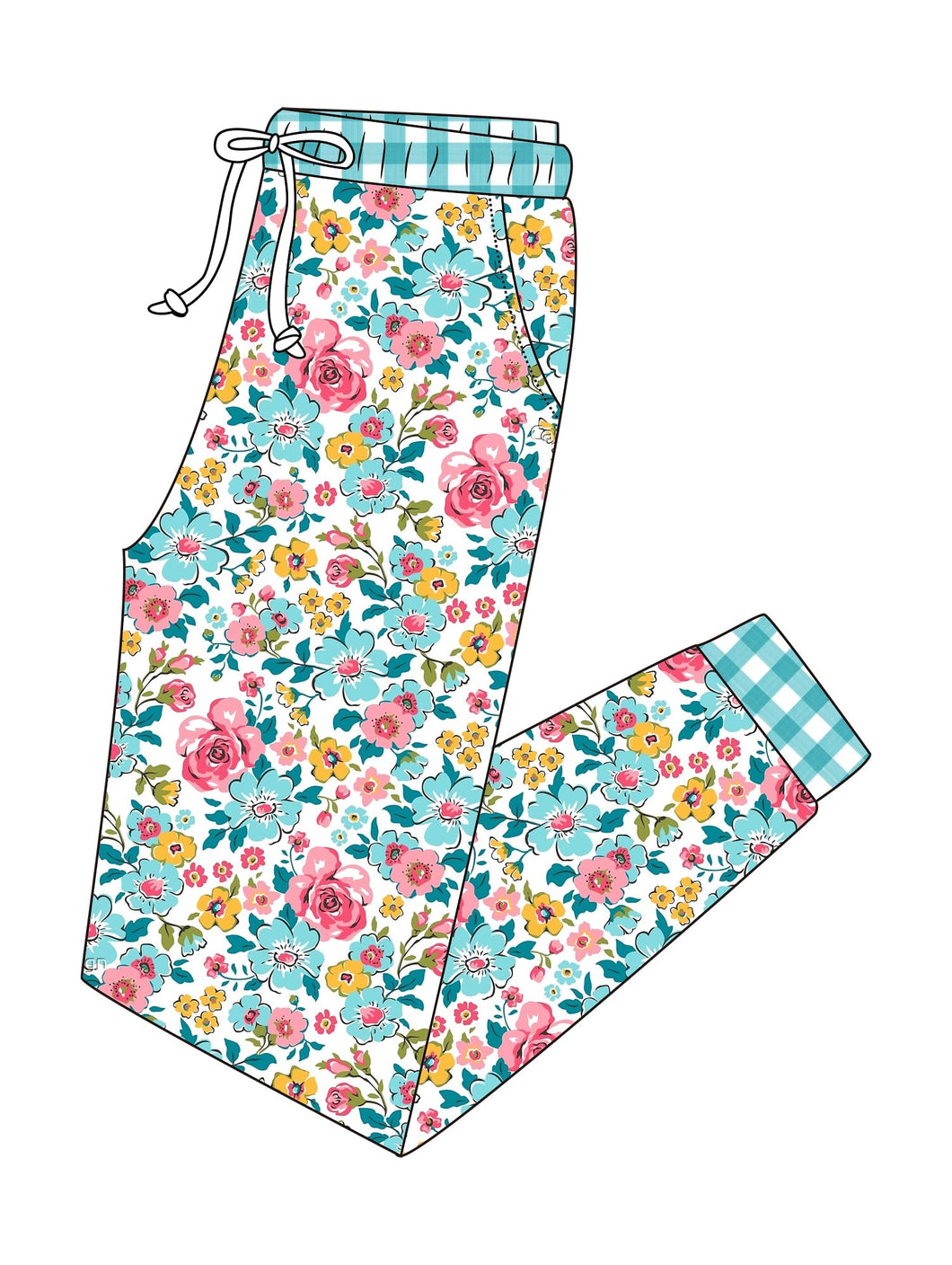 Floral turquoise adult bamboo