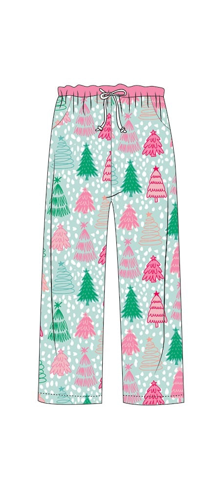Christmas trees adult bamboo pajama bottoms