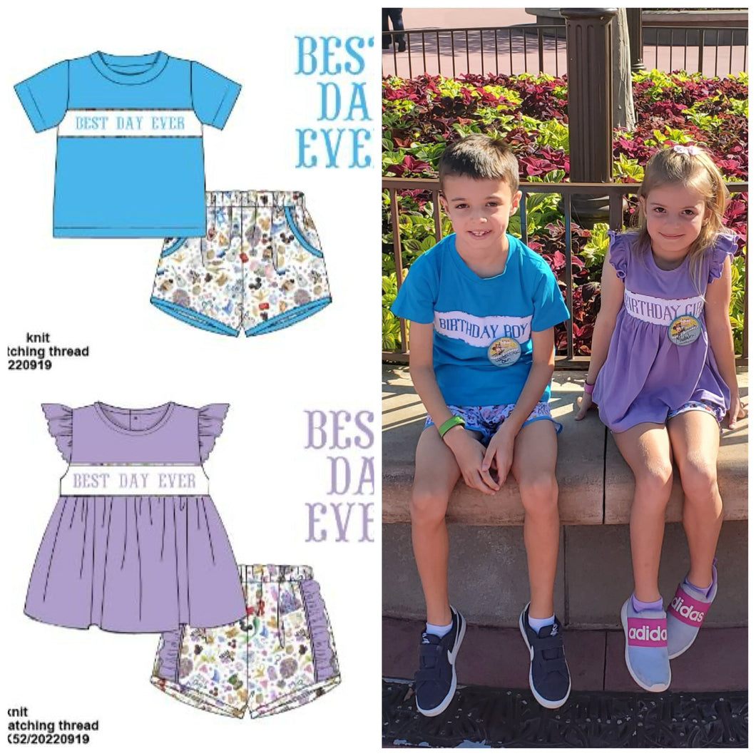 Best Day Ever Personalized Smocked Sets PO53 - ETA late June