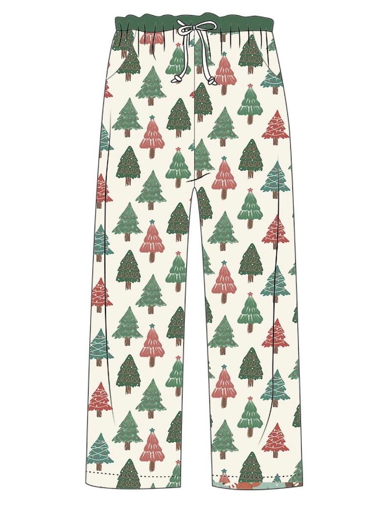 Christmas tree adult bamboo pants