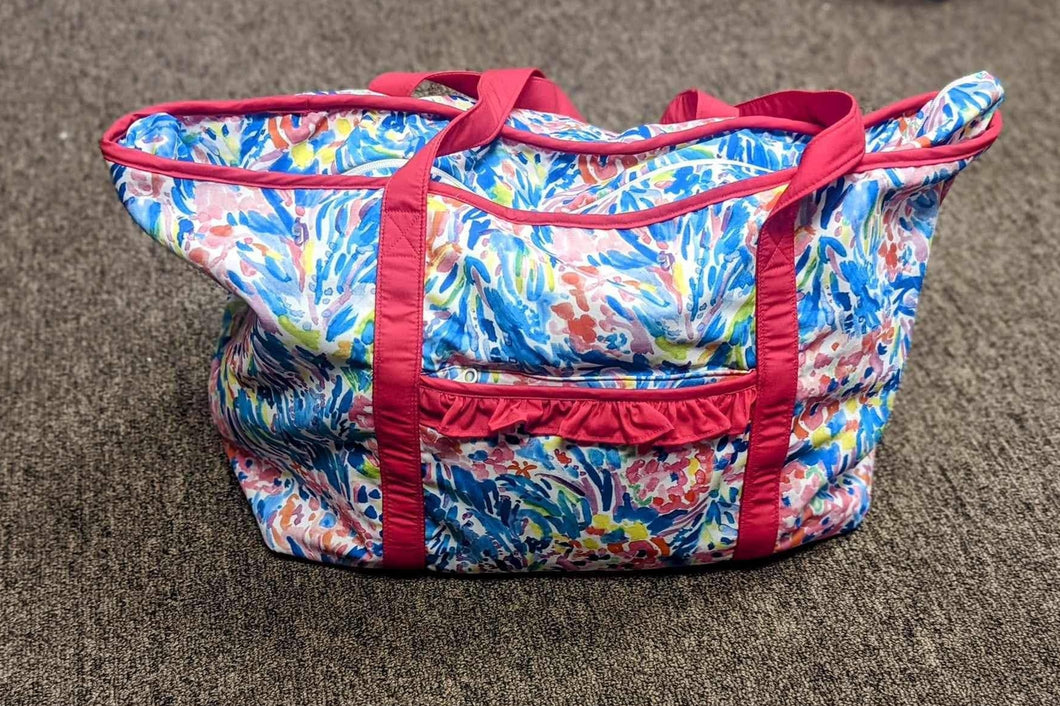Floral tote bag