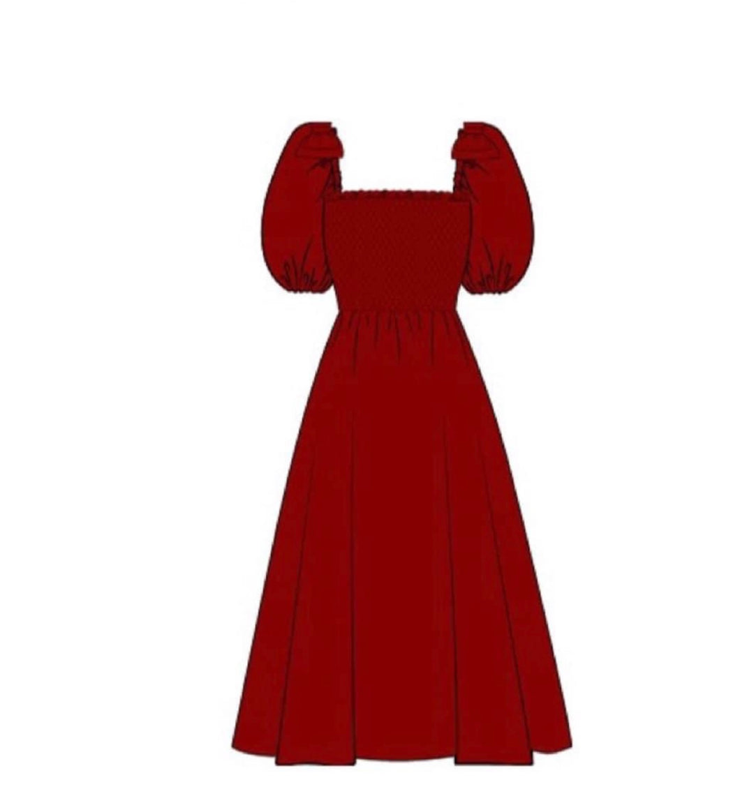 Red velvet mom dress