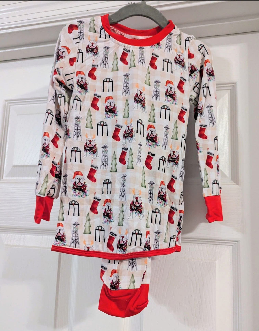 Game day Christmas adult pjs