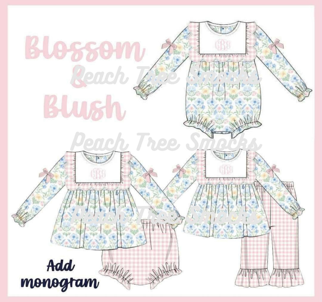 Blossom and blush girl pant set