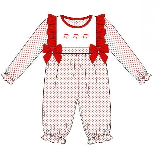 Crochet Santa girl romper