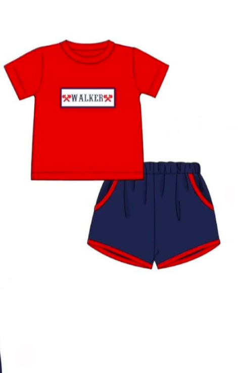 Boy baseball name smock