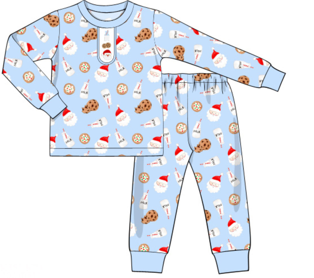 Milk and cookies boy pjs