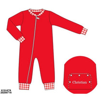 Load image into Gallery viewer, Boy red zippie
