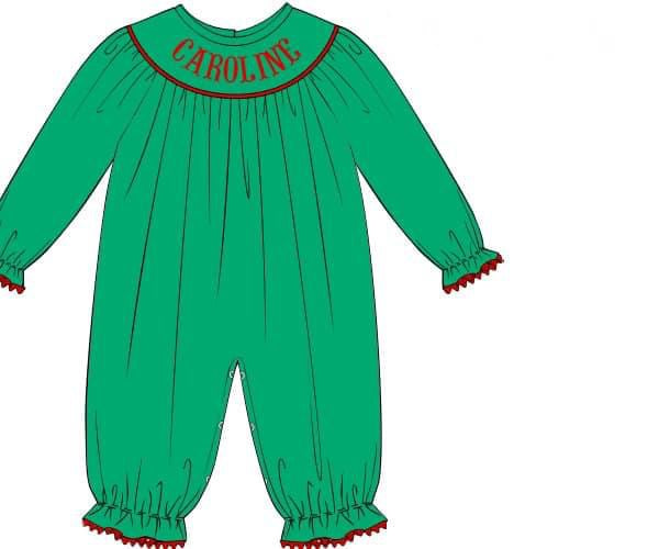 Christmas Romper Name Smock