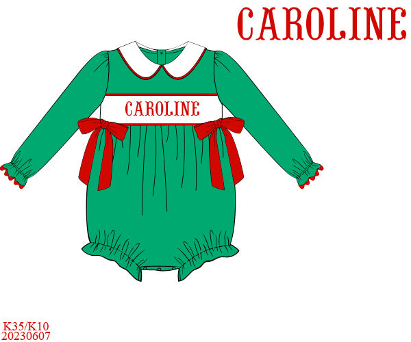 Green/red name smock bubble