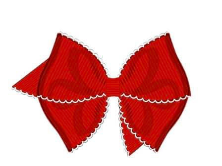 Red (white trim) bow