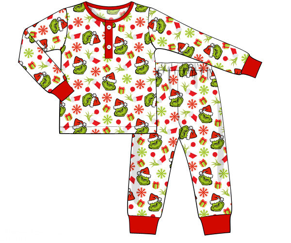 Grinch boys 2 piece pjs