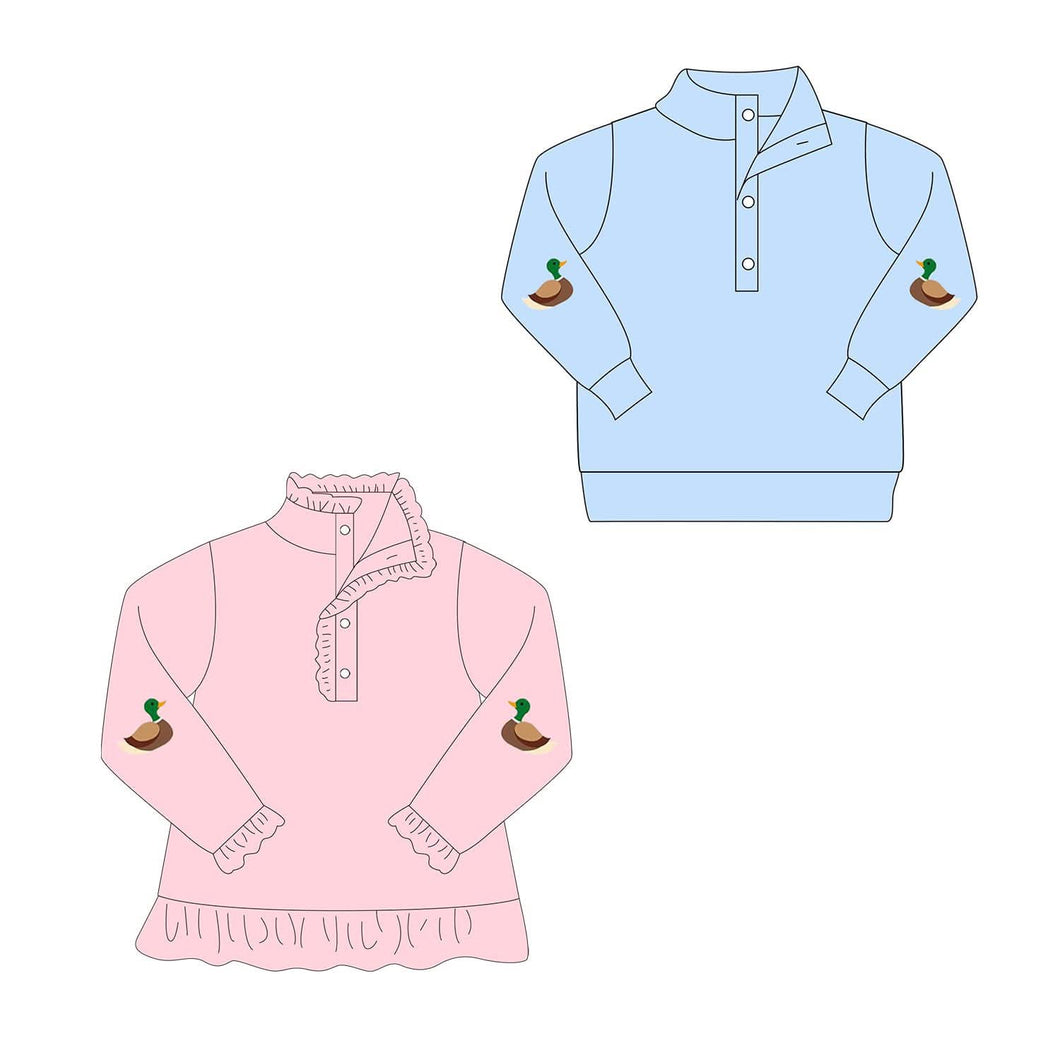 Blue duck boy pullover