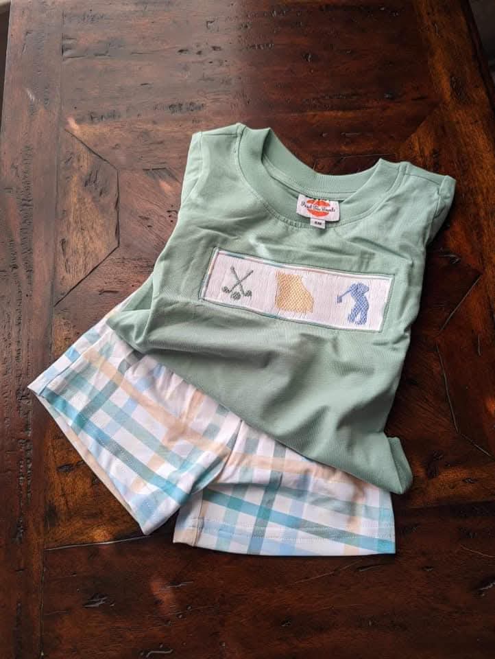 Georgia boy golf short set