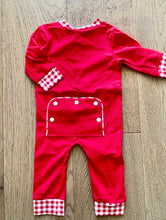 Load image into Gallery viewer, Red one piece boy pajamas
