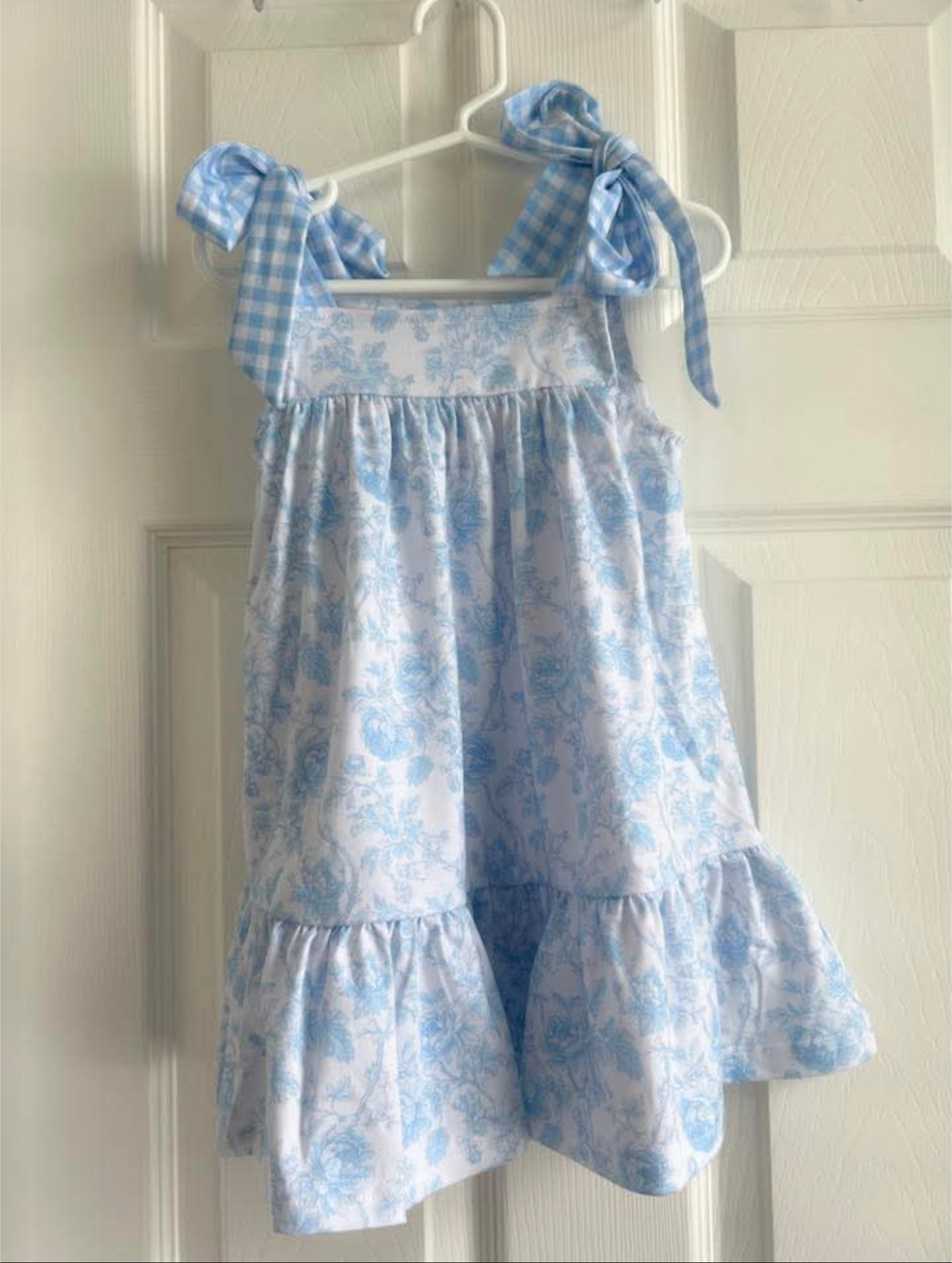 Blue floral dress