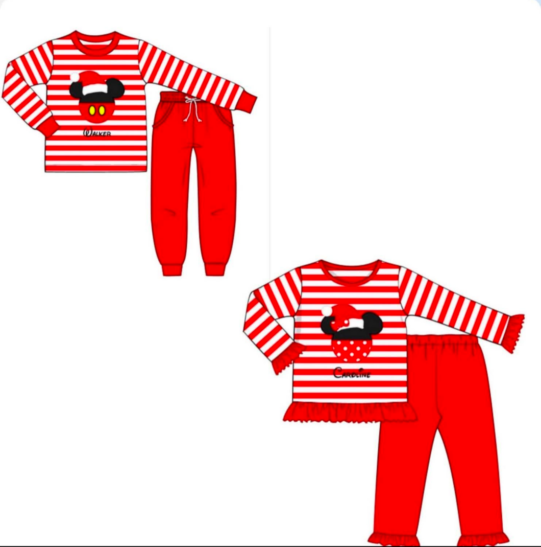 Boy Christmas mouse outfit
