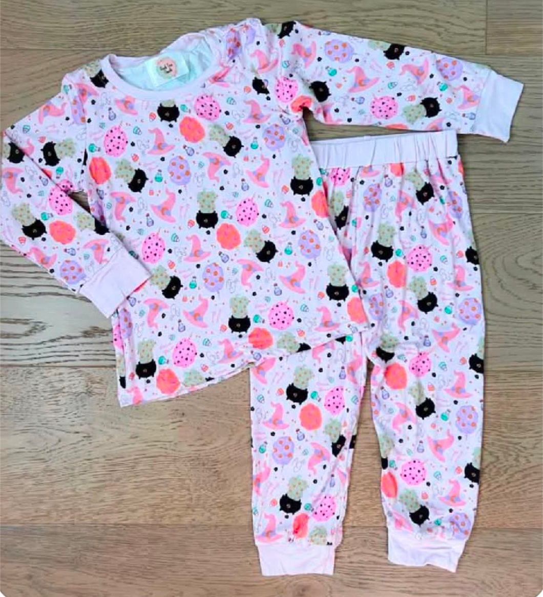 Pink Halloween bamboo pj's