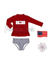Load image into Gallery viewer, 4th of July swim - Girls
